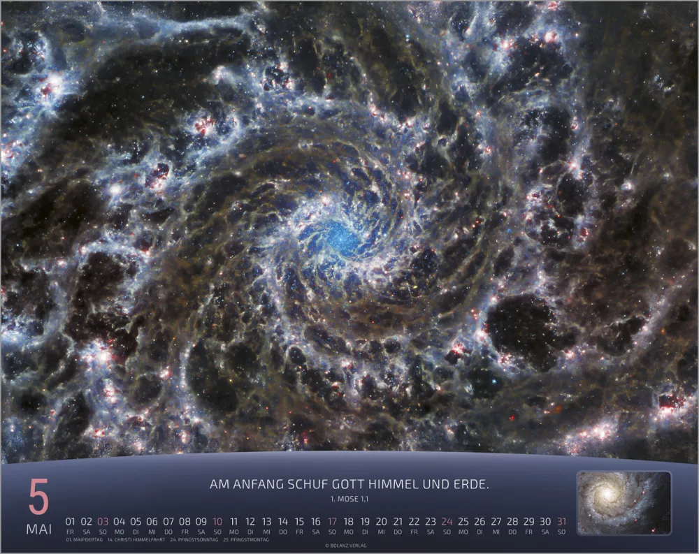 Kalender Du bist nicht fern - Das Universum - ein Gedanke Gottes, Panorama-Super-Wandkalender