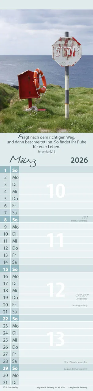 Für Alle - Streifenterminkalender