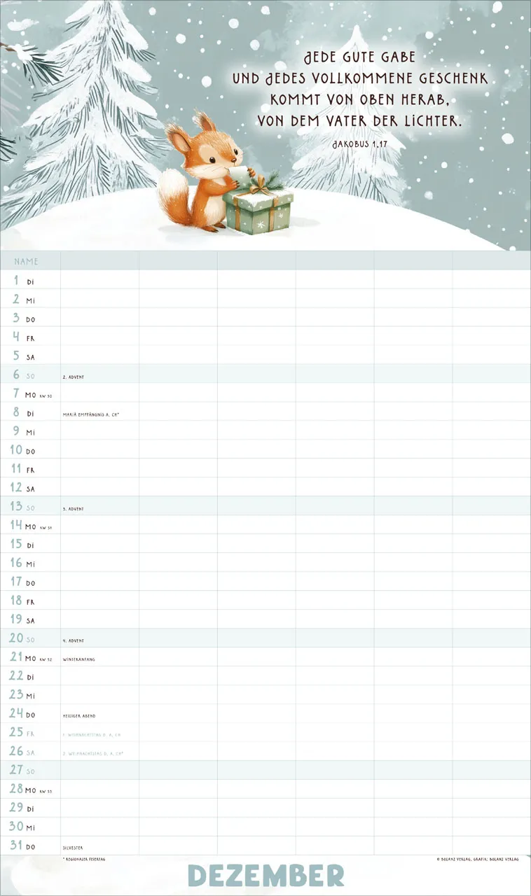 Mein Familienplaner - Wandterminkalender