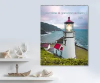 Leuchttürme, Phares, Lighthouses Dreisprachig Deutsch, Französisch, Englisch - Super-Wandkalender