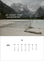 Kalender Zweitausendsechsundzwanzig - Tischkalender mit Holzaufsteller