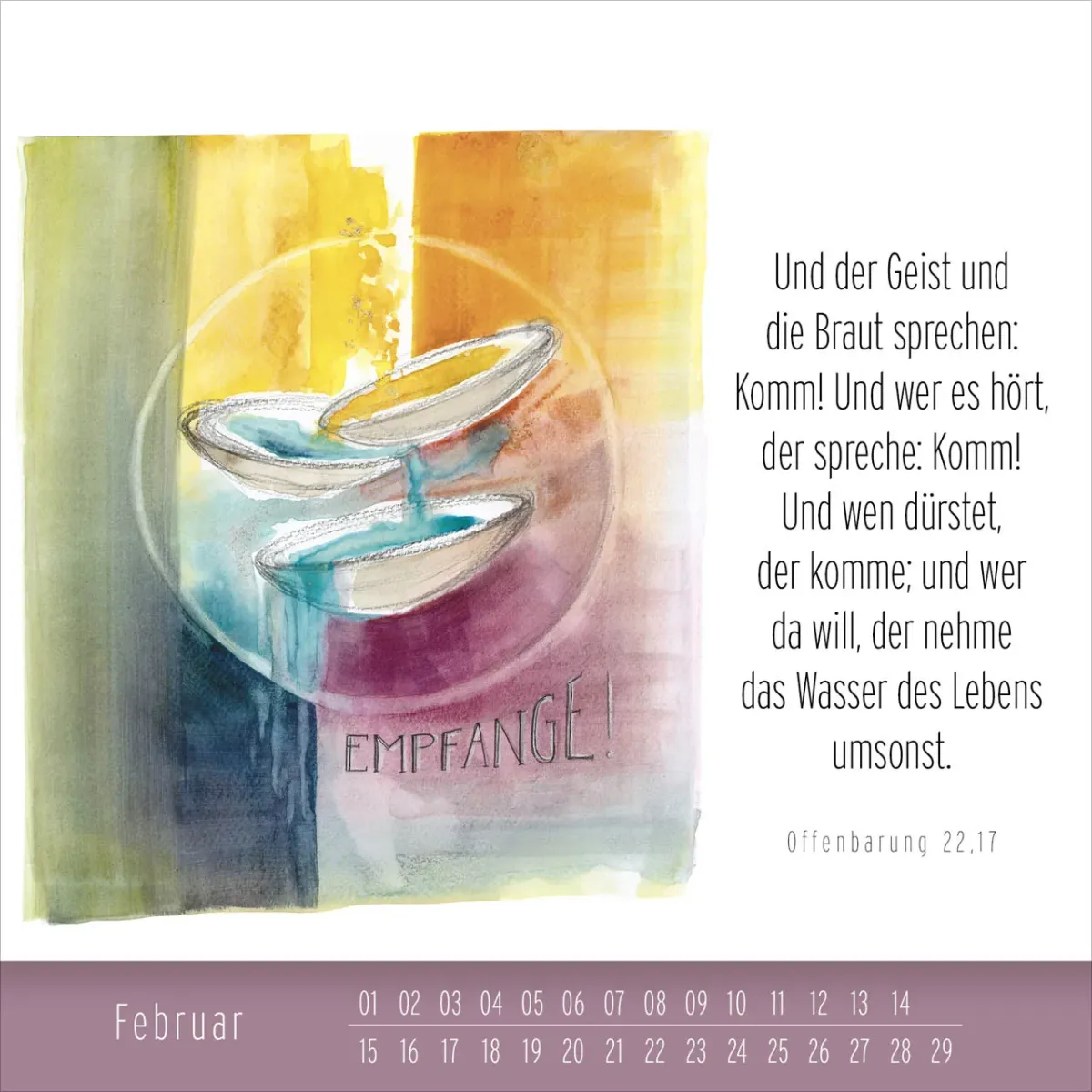 Immerwährender Tischkalender Hoffnung und Leben - Künstler-Edition - Kalender von Simone Riedel
