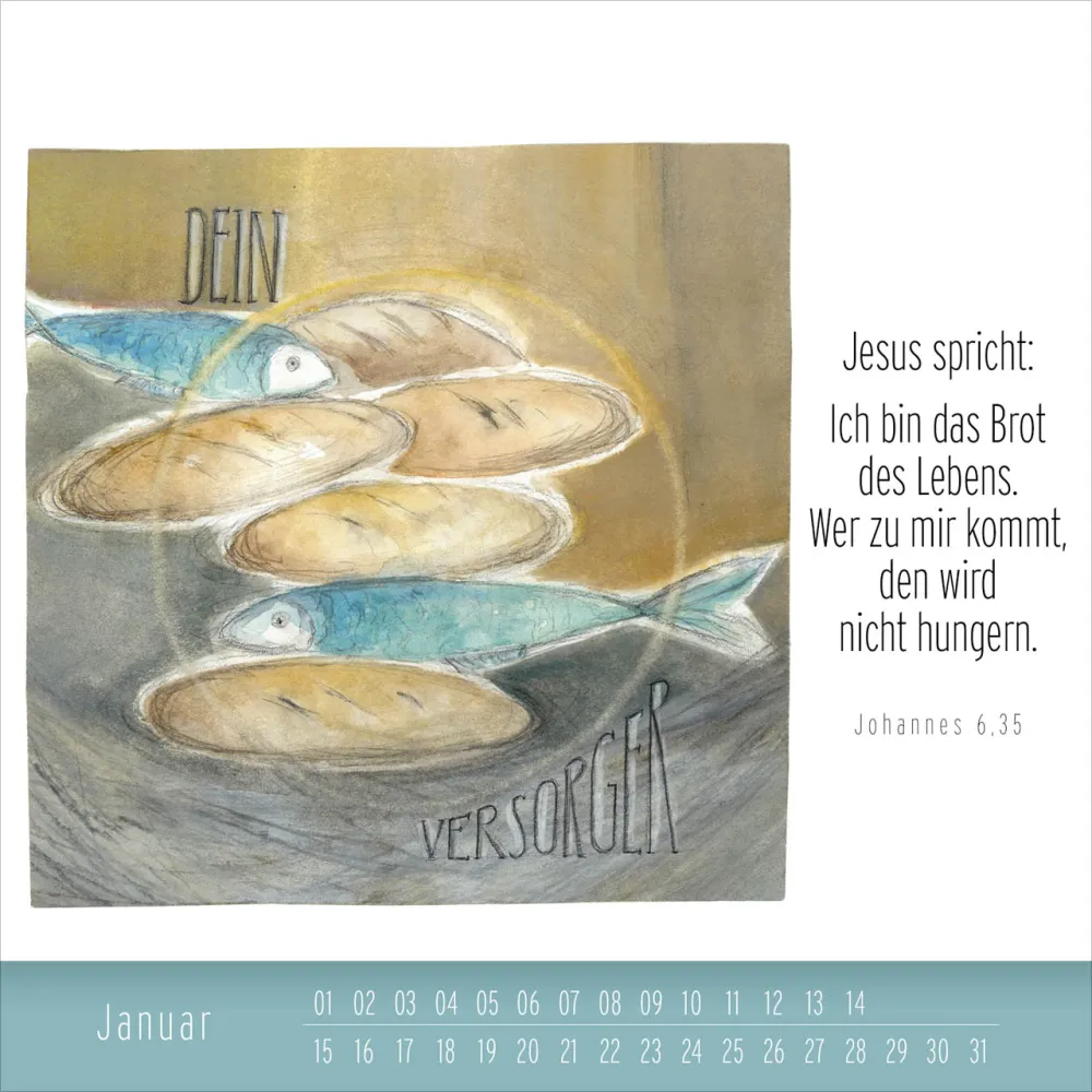 Immerwährender Tischkalender Hoffnung und Leben - Künstler-Edition - Kalender von Simone Riedel