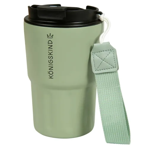 Königskind - Thermobecher (Edelstahl salbei) -  für ca. 0,320 l Inhalt, mit abnehmarer...