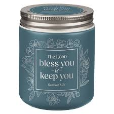 Bless You and Keep You Honeycrisp Orange Scented Candle in a Glass