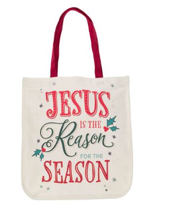 Jesus is the Reason for the Season Canvas Tote Bag