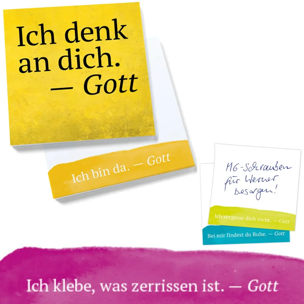 Haftnotizen-Block "Ich denk an dich." Gott