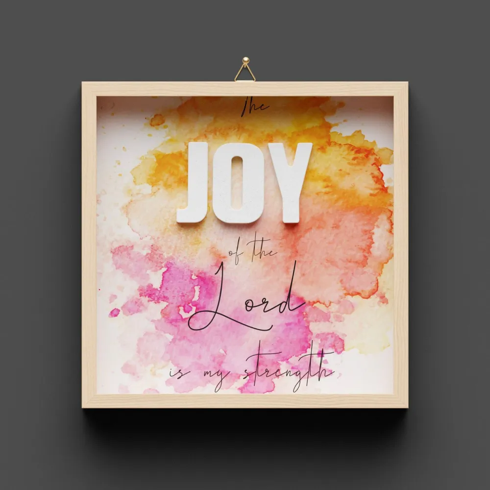 Cementini Wandbild JOY - aus Holz & Betonbuchstaben