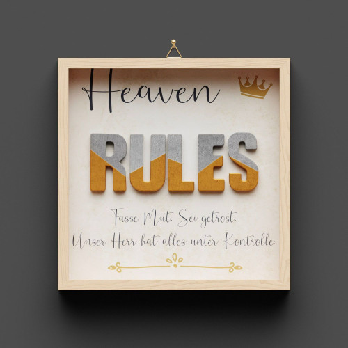 Cementini Wandbild HEAVEN RULES 20 X 20
