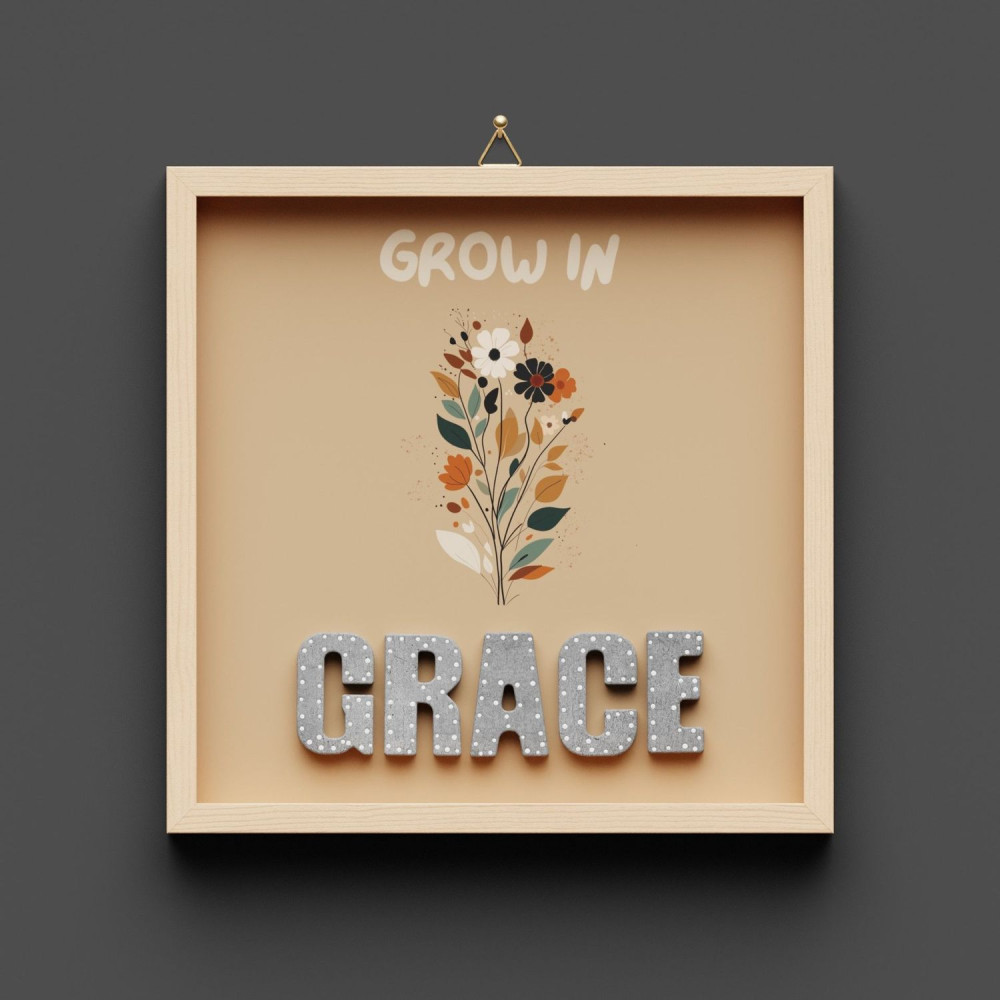 Cementini Wandbild GRACE - Grow in grace