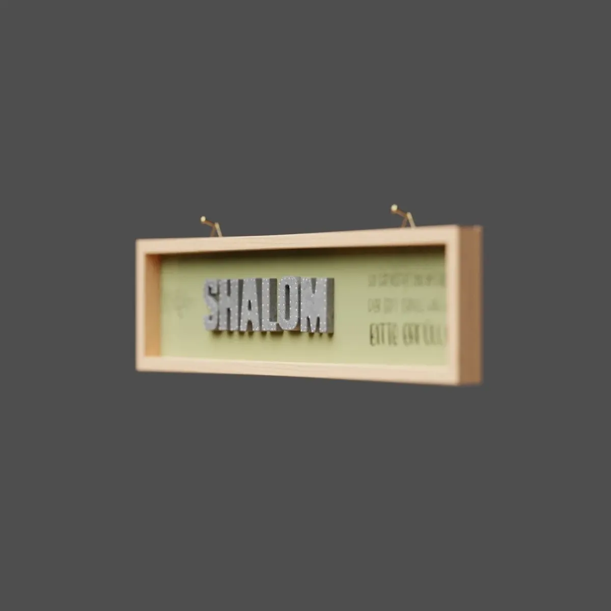 Cementini Wandbild SHALOM 1.Sam 1,17 - aus Holz & Betonbuchstaben