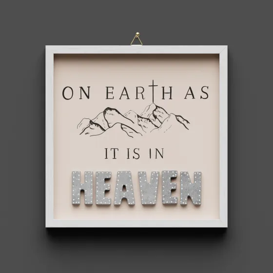 Cementini Wandbild Earth - Heaven - On earth as it is in heaven