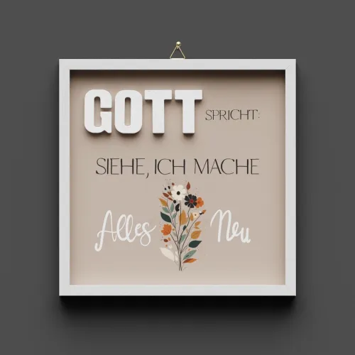 Cementini Wandbild - Alles neu (Jahreslosung 2026)