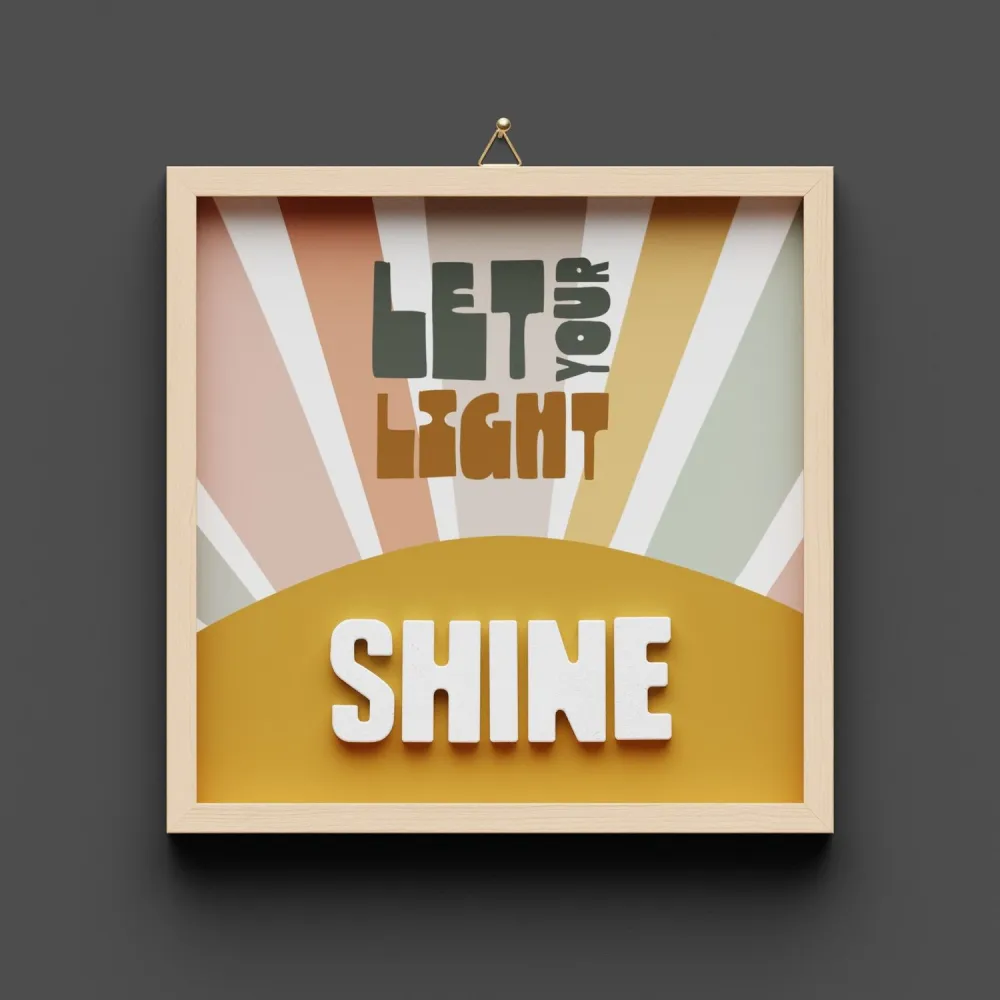 Cementini Wandbild SHINE - let your Light