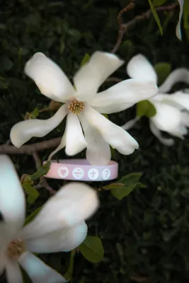 THE FOUR - Armband lila 150 mm - farblich nur eine Nuance mehr lila als die rosa-farbenen