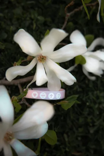 THE FOUR - Armband Lila 180 mm - farblich nur eine Nuance mehr lila als die rosa-farbenen