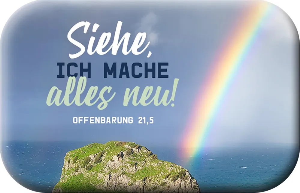 Gott spricht: Siehe, ich mache ... - Motiv Regenbogen (Mag Blessing - Magnet) - Jahreslosung 2026