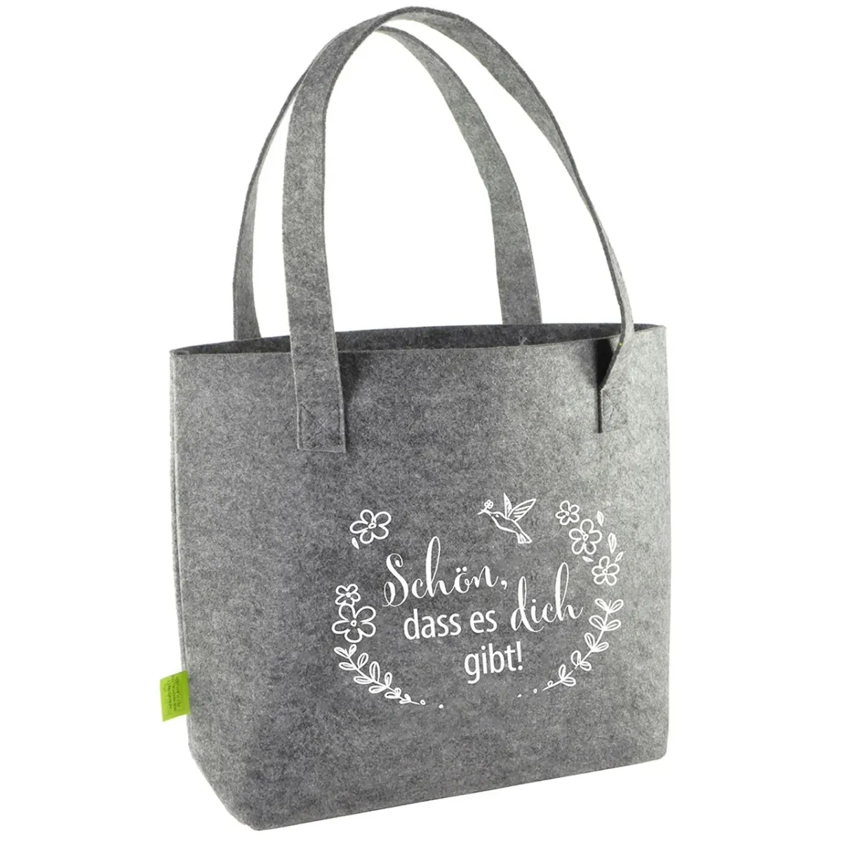 Schön, dass es dich gibt - Shopper aus recyceltem PET-Filz