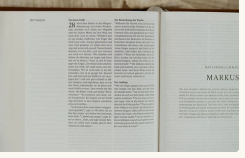 Sconi Bibel Bibel mit Blumen hellbraun - mit Schreibrand