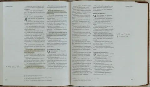 Sconi Bibel Bibel mit Blumen hellbraun - mit Schreibrand