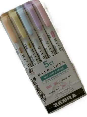 Zebra Mildliner Highlighter "Frühling" - (Filzstifte können durchdrücken je nach Gebrauch!)