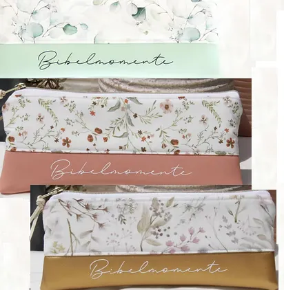 Stifte Etui "Bibelmomente" - diverse Muster und Farben z.B. gold, eukalyptus, korall matt