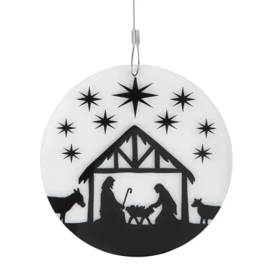 Krippe/Sterne - Dekohänger - Durchmesser 12 cm
