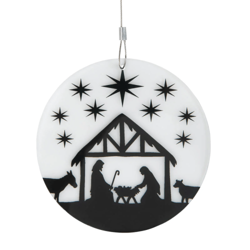 Krippe/Sterne - Dekohänger - Durchmesser 12 cm