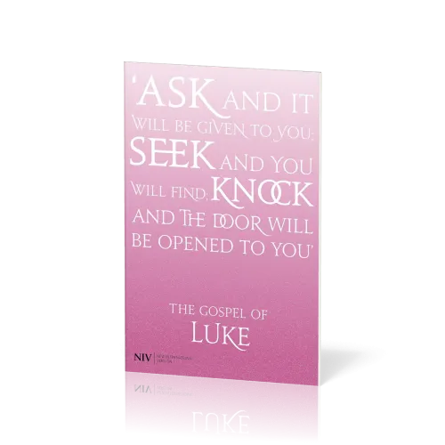 Anglais, Évangile de Luc NIV, rose - Gospel of Luke NIV