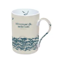 Tasse - Ich vertraue dir, mein Gott - weiss, 270ml, Motiv Meer