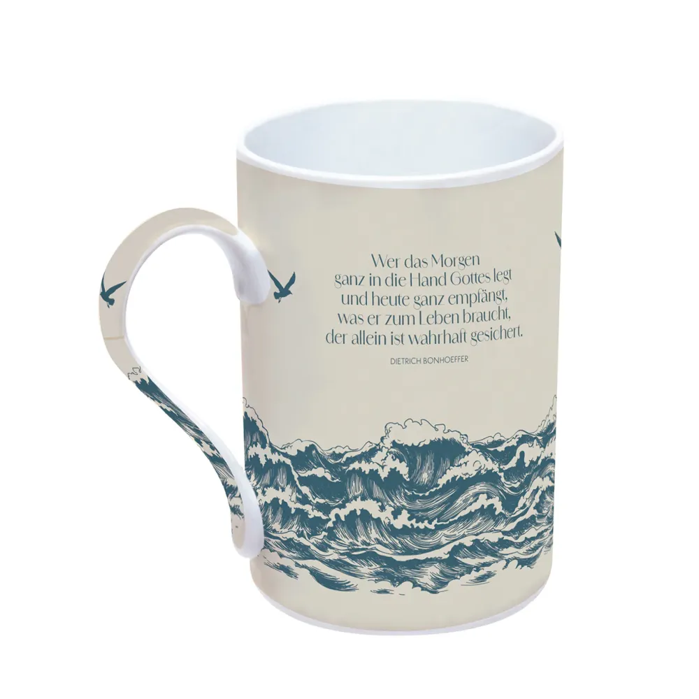 Tasse - Ich vertraue dir, mein Gott - weiss, 270ml, Motiv Meer