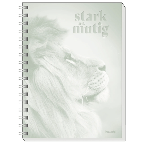 Stark und mutig (Memoblock A6) - Memo: gestalteter Spiralblock mit wertschätzenden Worten, dotted