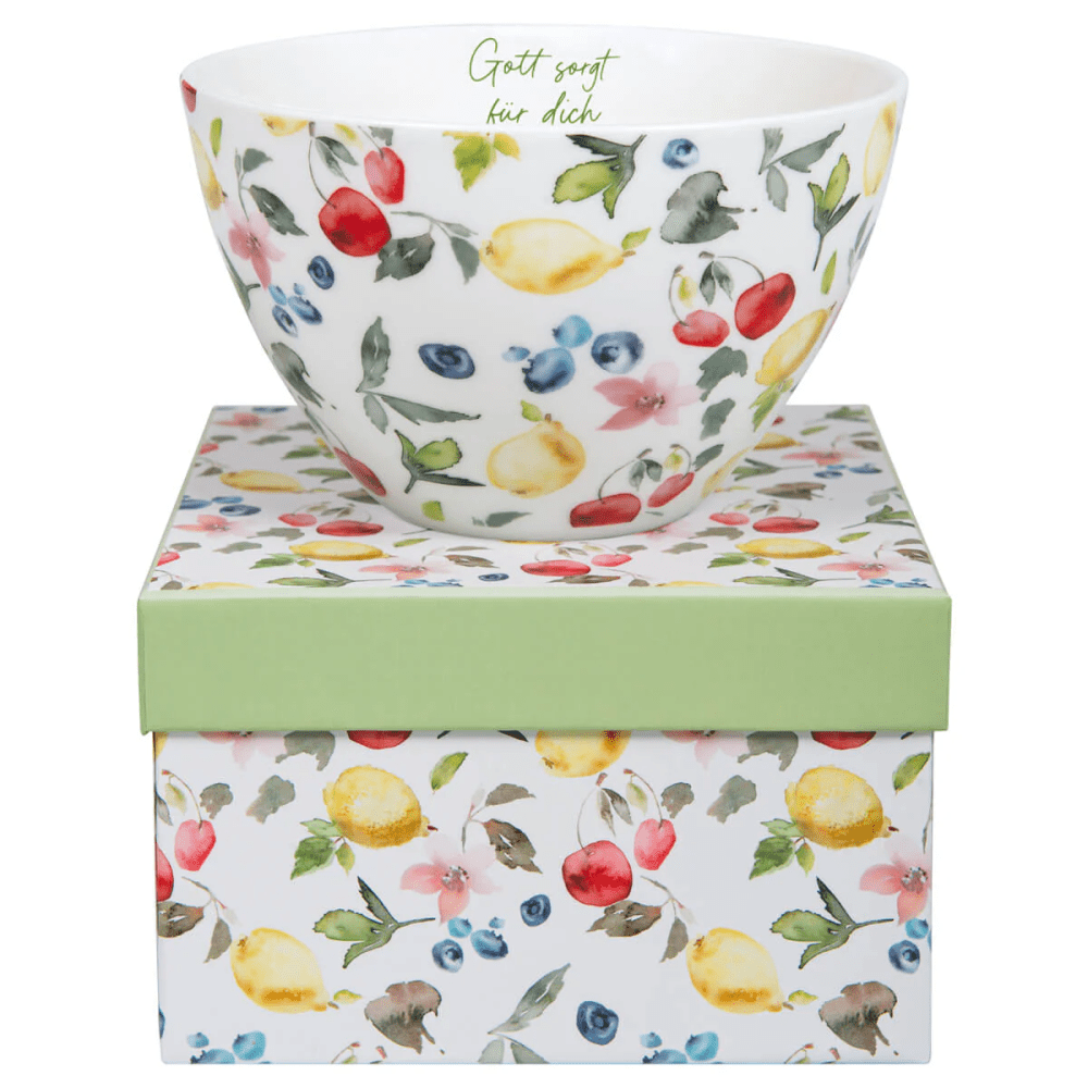 Gott sorgt für dich - Müslischale - Fassungsvermögen ca. 0,6 l - in Geschenkbox