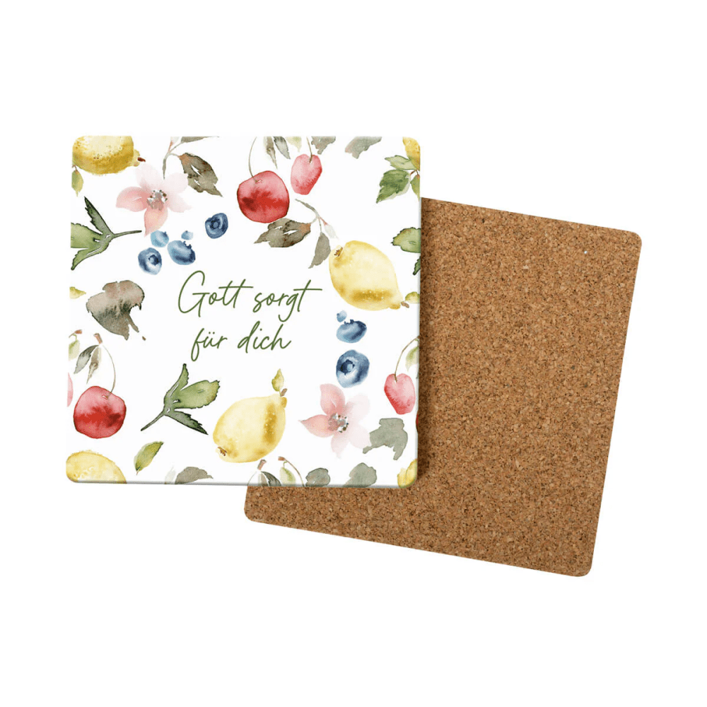 Gott sorgt für dich - Untersetzer-Set (4 Ex.) - 9 x 9 cm