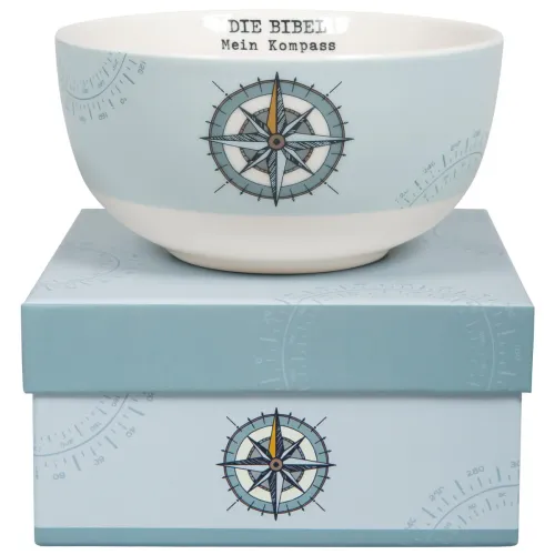 Die Bibel - Mein Kompass - Müslischale Kompass - Fassungsvermögen ca. 0,4 l - in Geschenkbox