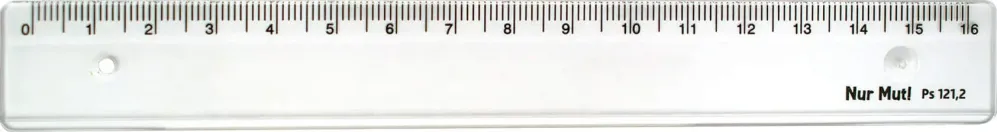 Nur Mut - Lineal 16 cm (Kunststoff)