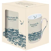 Tasse - Ich vertraue dir, mein Gott - weiss, 270ml, Motiv Meer