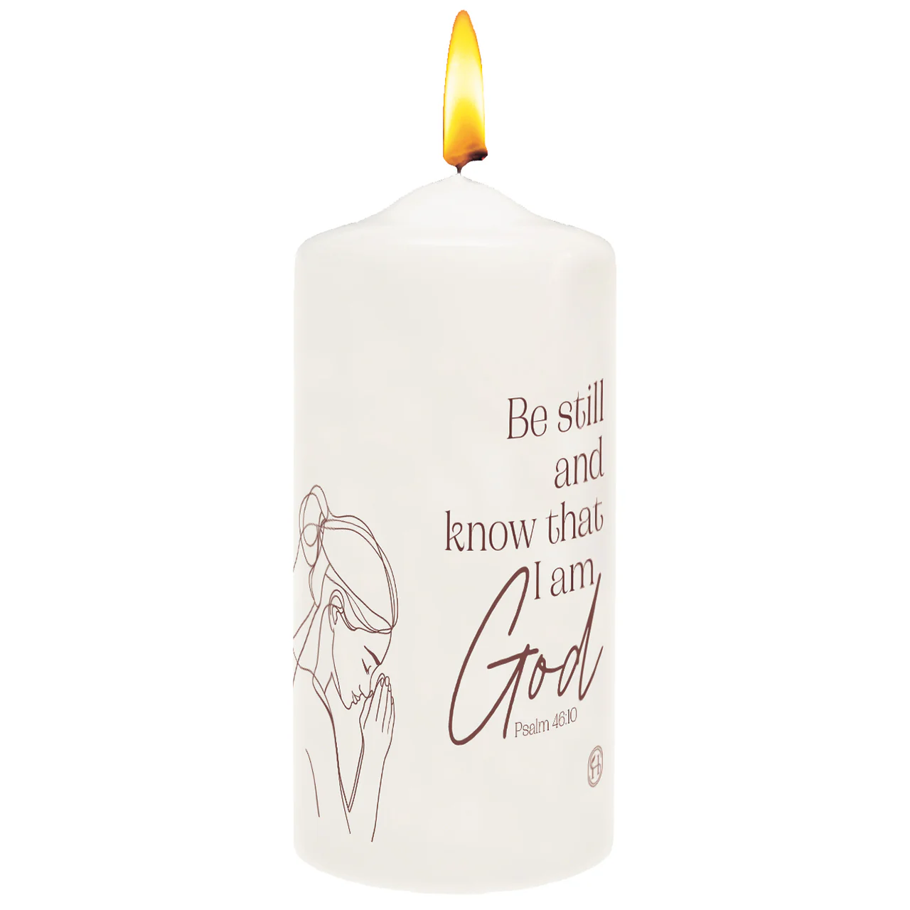 Be still an know that I am God - Kerze - 10 cm, Durchmesser 5 cm