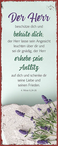 Der Herr beschütze dich und behüte dich (Metallschild)