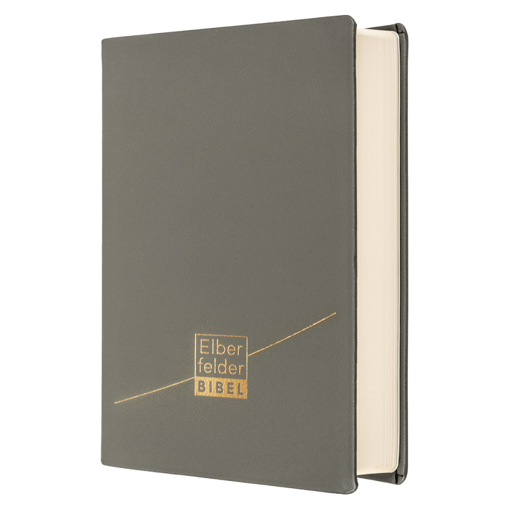 Elberfelder Studienbibel mit Sprachschlüssel und Handkonkordanz - Leder grau