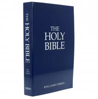 Englisch, Bibel King James Version, biegsam, blau