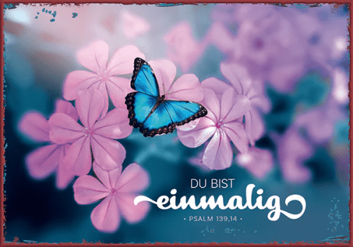 Du bist einmalig (Metallschild