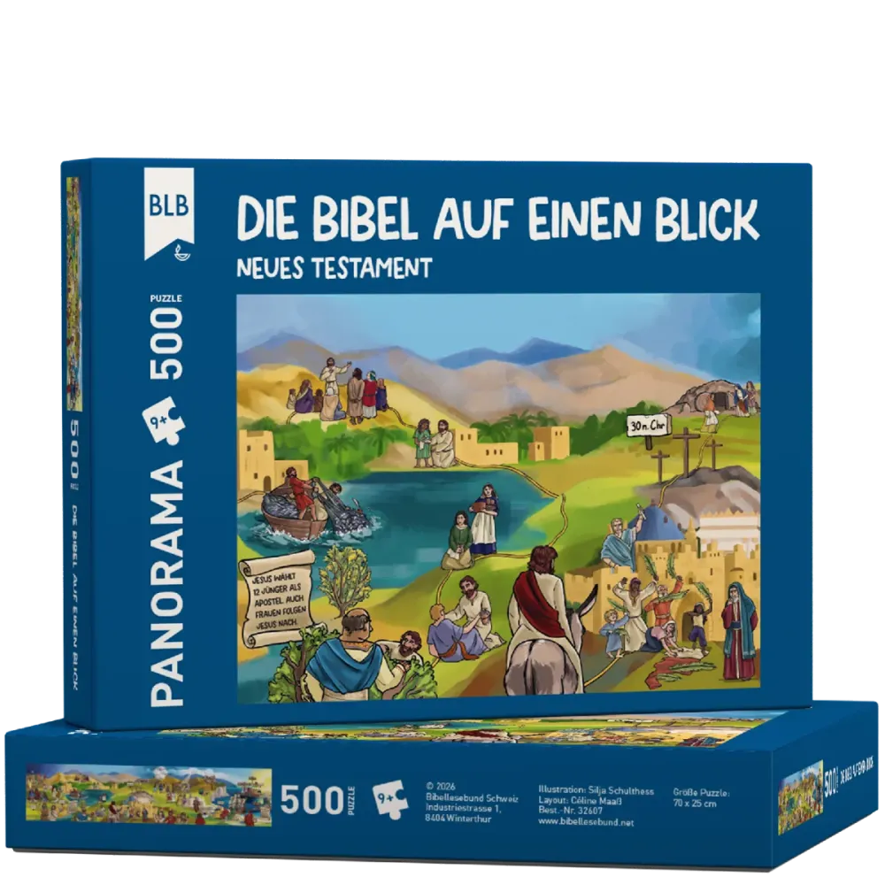 Die Bibel auf einen Blick - Panorama-Puzzle NT - 500-teiliges Puzzle zum Neuen Testament in...