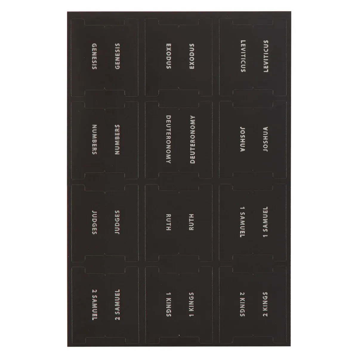 Bibelgriffregister Schwarz-Silber - bible tabs