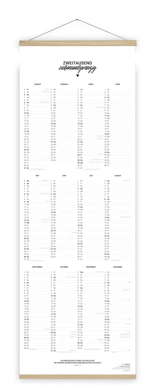 Kalender Zweitausendsechsundzwanzig Poster - Posterkalender