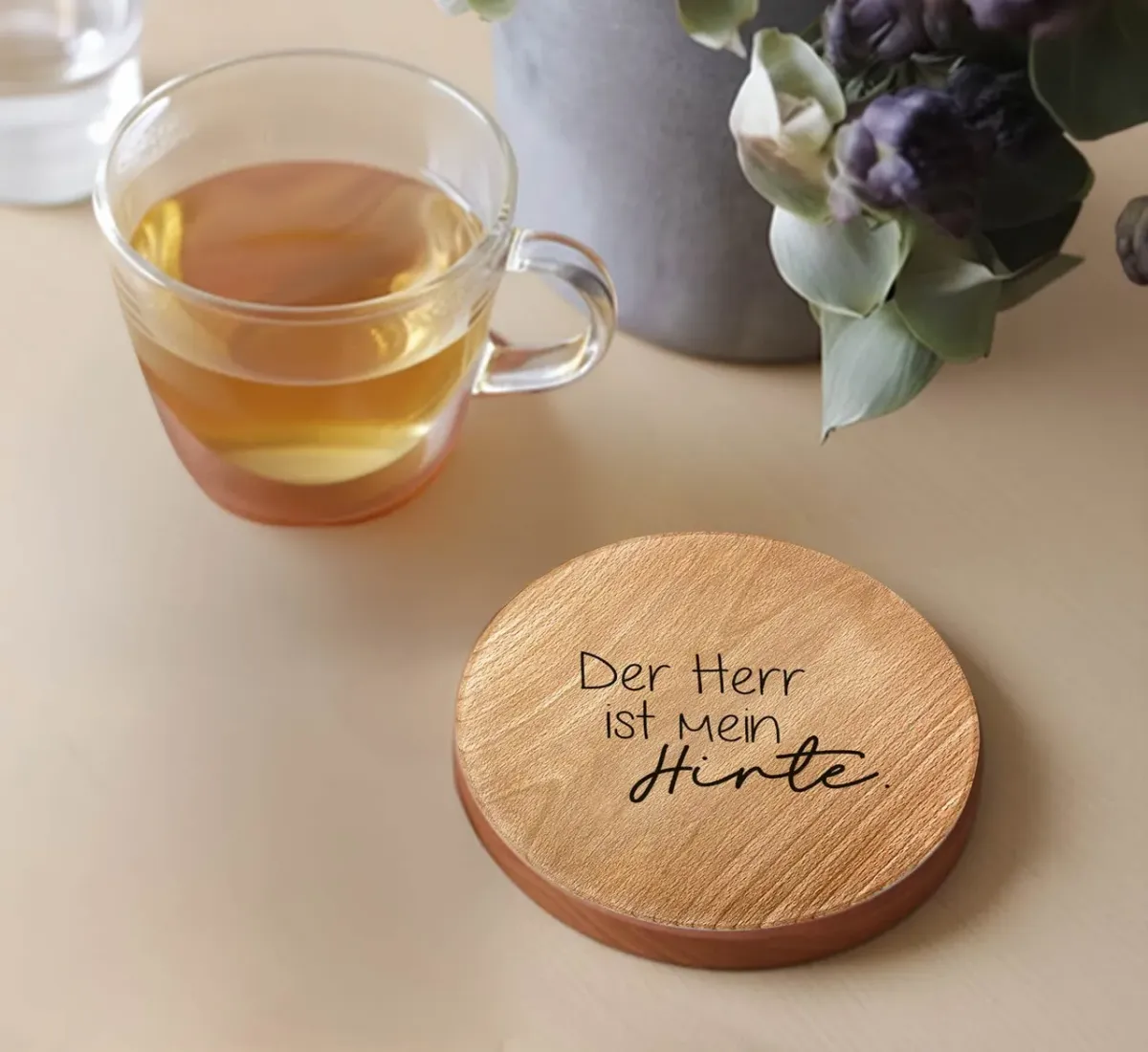 Holzuntersetzer Der Herr ist mein Hirte