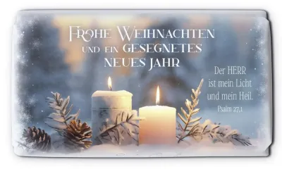 Schokolade 2 Kerzen - Psalm 27,1