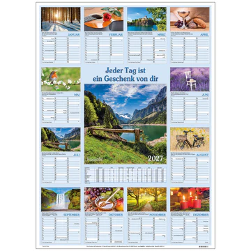 Jeder Tag ist ein Geschenk von dir - Poster-Terminkalender