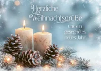 Minikarten Weihnachten Kerzen 