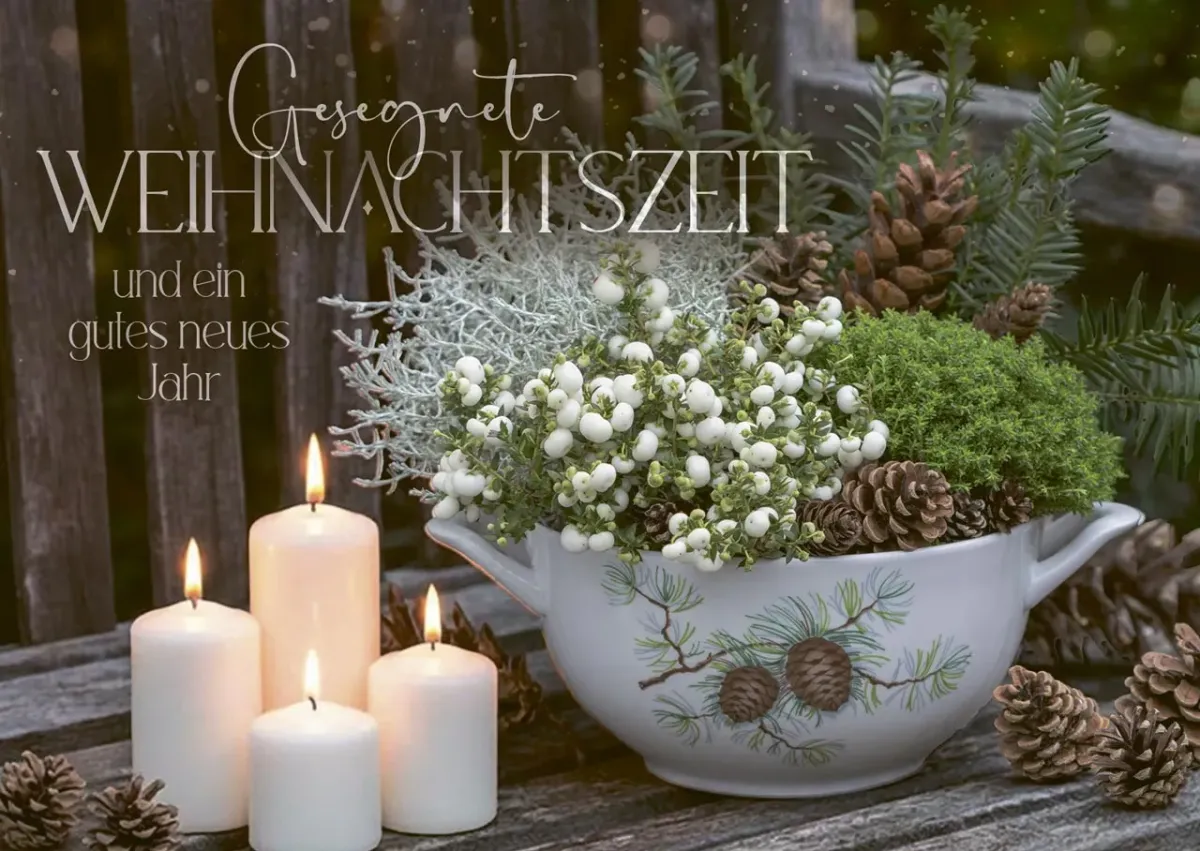 Minikarten Weihnachten Kerzen 